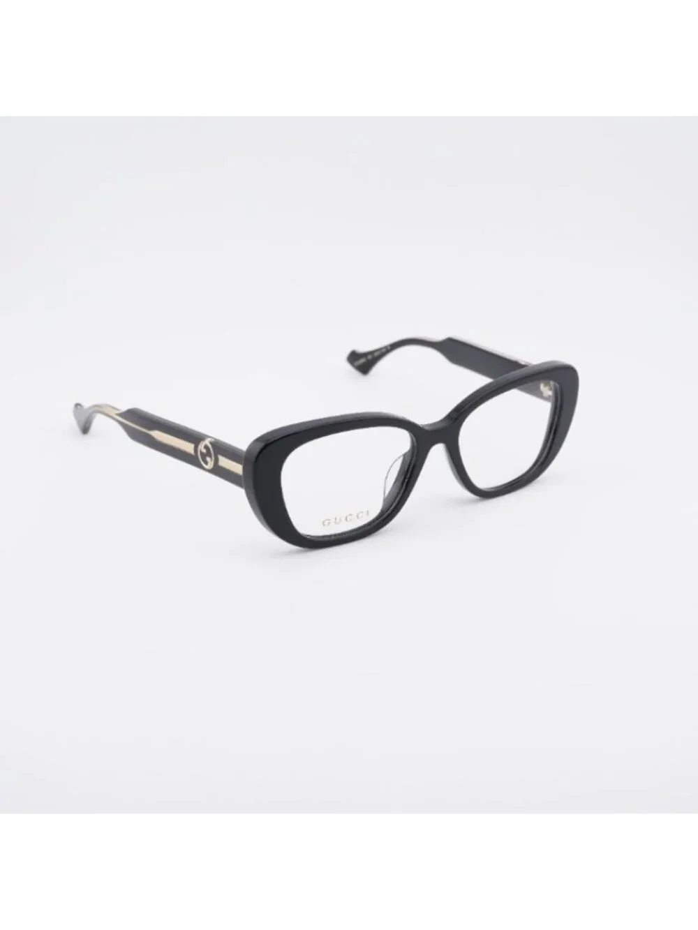 Gucci GG1559OK 001 Eyeglasses Shiny Black 54mm Cat Eye Frame
